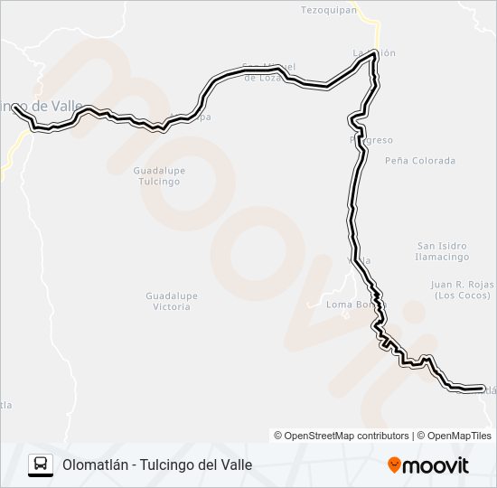 Mapa de RUTA OLOMATLÁN de autobús