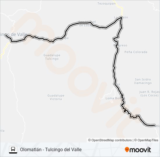 RUTA OLOMATLÁN bus Line Map