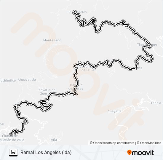 RUTA PAHUATLÁN bus Line Map