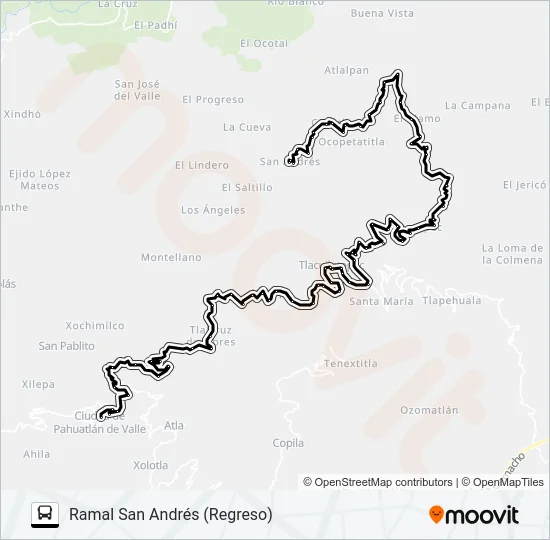 RUTA PAHUATLÁN Bus Line Map