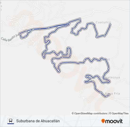 Mapa de RUTA SUBURBANA de autobús