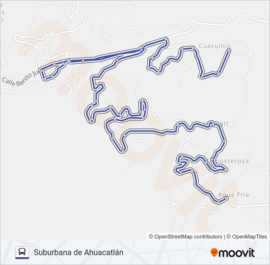 Mapa de RUTA SUBURBANA de autobús