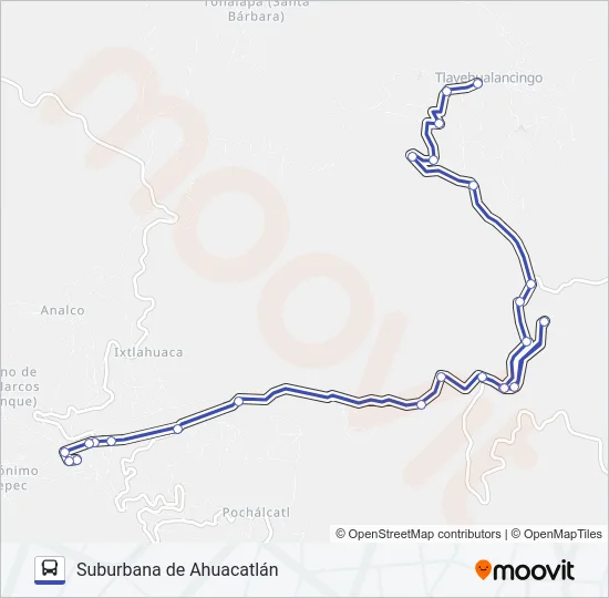 RUTA SUBURBANA Bus Line Map