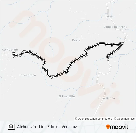 RUTA ATEHUETZÍN Bus Line Map