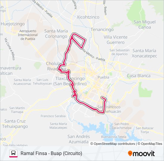 Mapa de RUTA PERIFÉRICO de autobús
