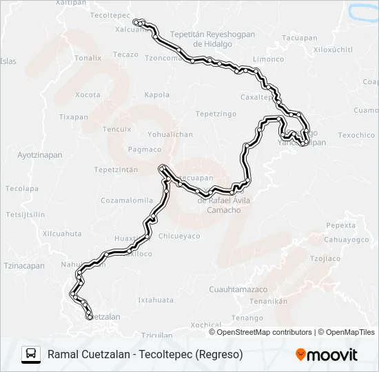 RUTA 1 CUETZÁLAN Bus Line Map