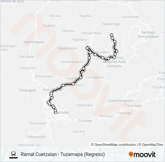 RUTA 1 CUETZÁLAN Bus Line Map