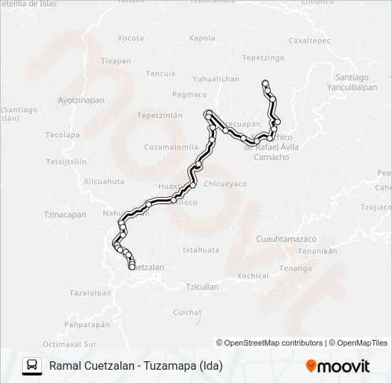 RUTA 1 CUETZÁLAN Bus Line Map