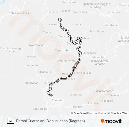 RUTA 1 CUETZÁLAN Bus Line Map