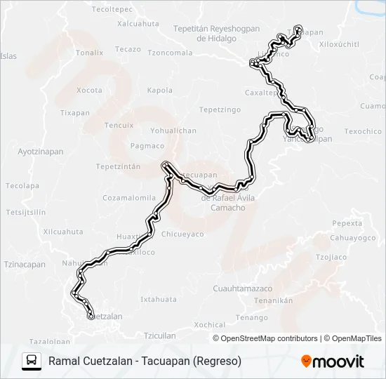 RUTA 1 CUETZÁLAN Bus Line Map