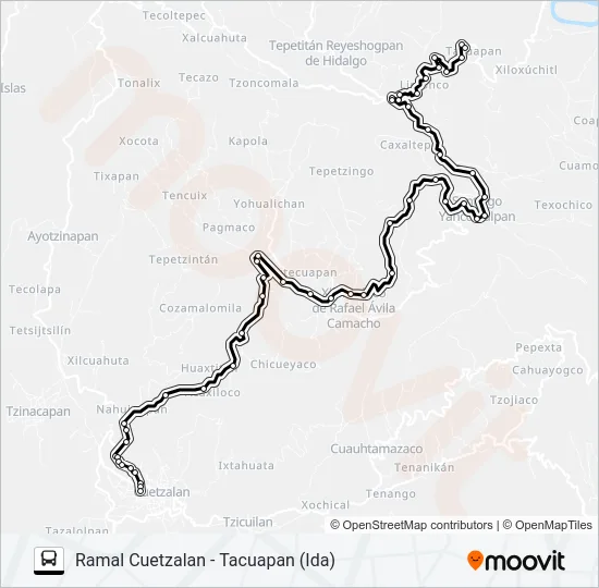 RUTA 1 CUETZÁLAN Bus Line Map