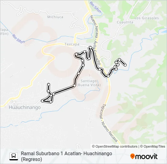 RUTA SUBURBANO 1 Bus Line Map