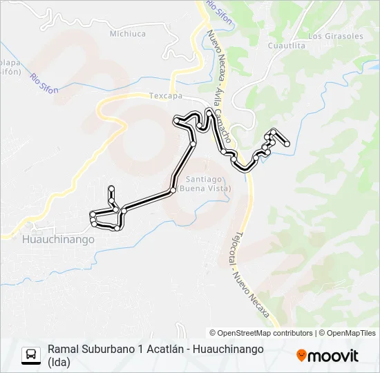 RUTA SUBURBANO 1 Bus Line Map