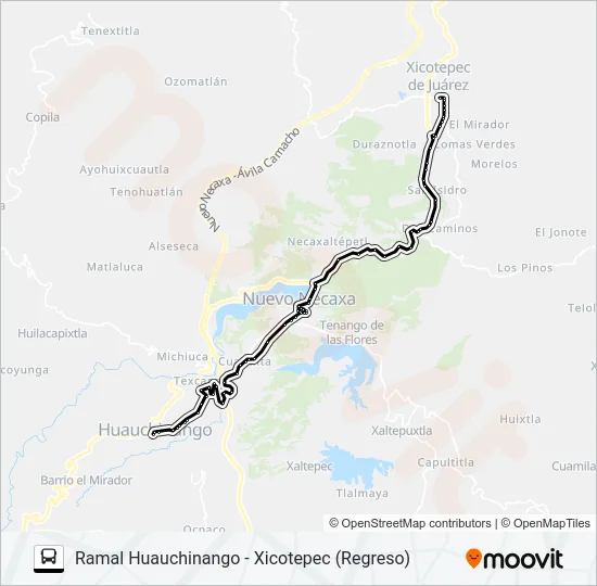 RUTA HUAUCHINANGO Bus Line Map