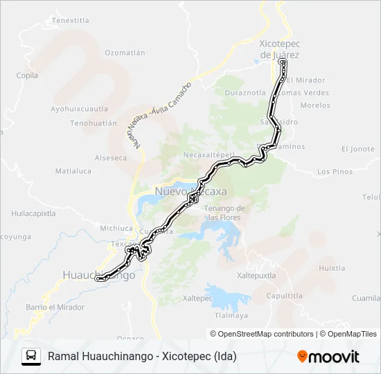 RUTA HUAUCHINANGO Bus Line Map