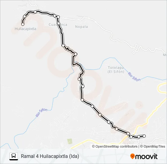RUTA HUILACAPIXTLA Bus Line Map