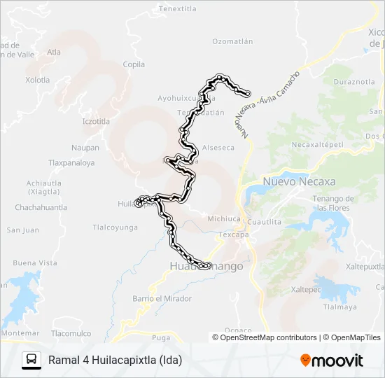 RUTA HUILACAPIXTLA Bus Line Map