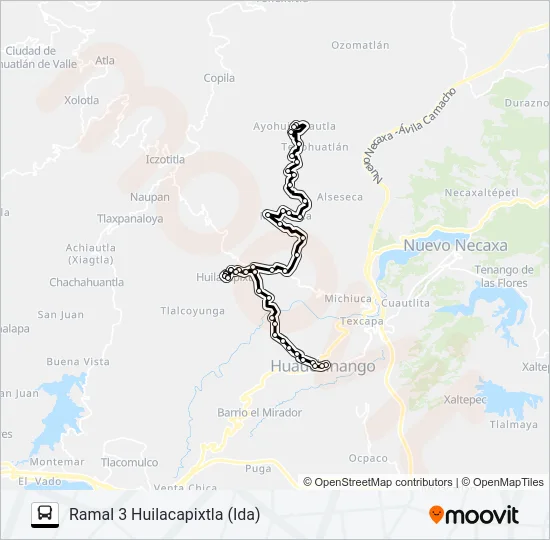 RUTA HUILACAPIXTLA Bus Line Map
