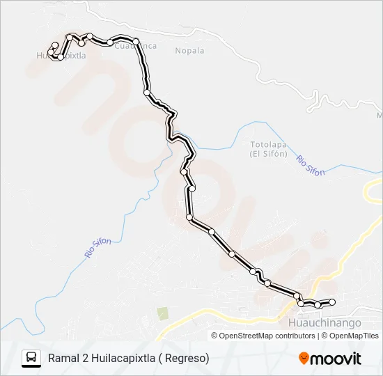 RUTA HUILACAPIXTLA Bus Line Map