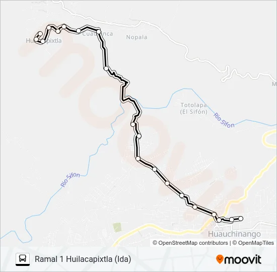 RUTA HUILACAPIXTLA Bus Line Map