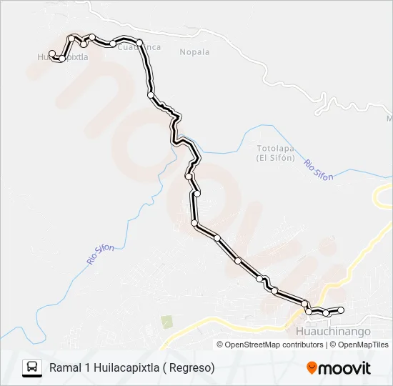 RUTA HUILACAPIXTLA Bus Line Map