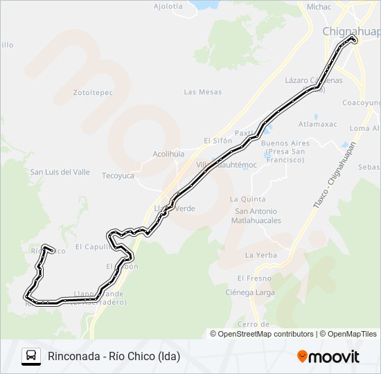 RUTA CHIG. - RÍO CHICO bus Line Map