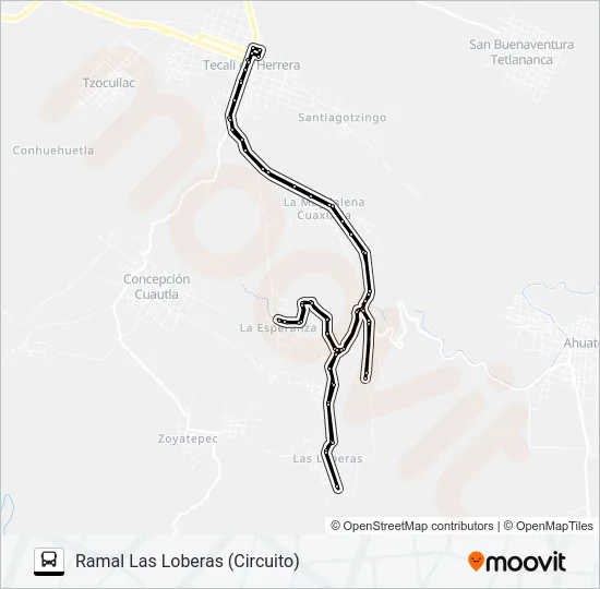 RUTA SUBURBANA LAS LOBERAS Bus Line Map