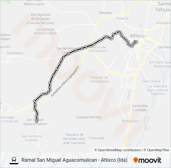 RUTA SAN MIGUEL AGUACOMULÍCAN Bus Line Map
