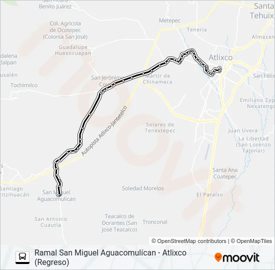 RUTA SAN MIGUEL AGUACOMULÍCAN Bus Line Map