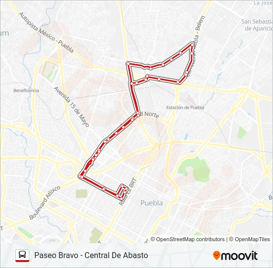 TRANSPORTE NOCTURNO Bus Line Map