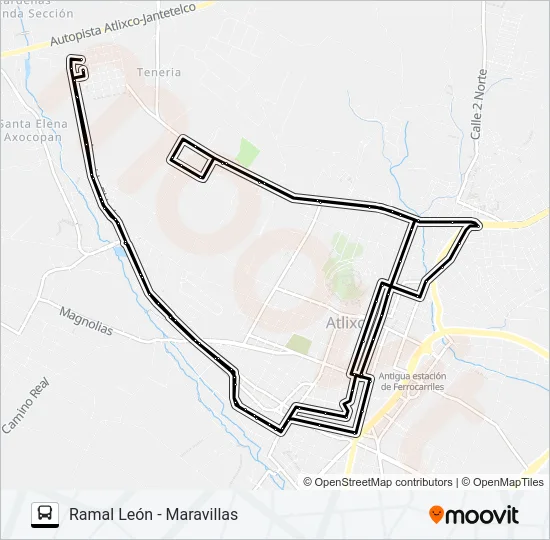 RUTA LEÓN - MARAVILLAS Bus Line Map