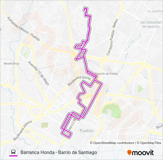 RUTA FÁBRICAS - XONACA Bus Line Map