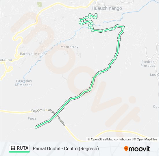 Mapa de RUTA de autobús