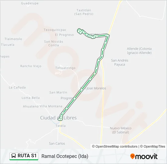 RUTA S1 Bus Line Map