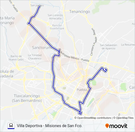 RUTA 72-A Bus Line Map
