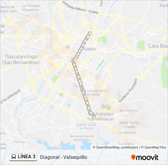 LÍNEA 3 bus Line Map