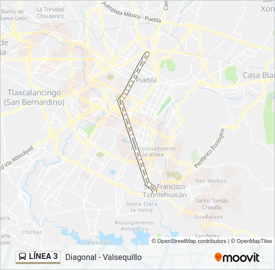 LÍNEA 3 Bus Line Map