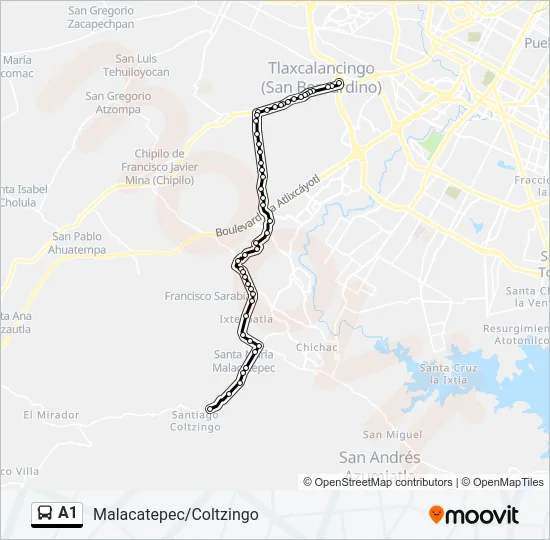 A1 Bus Line Map