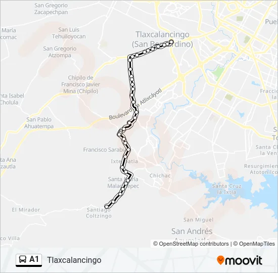 A1 Bus Line Map