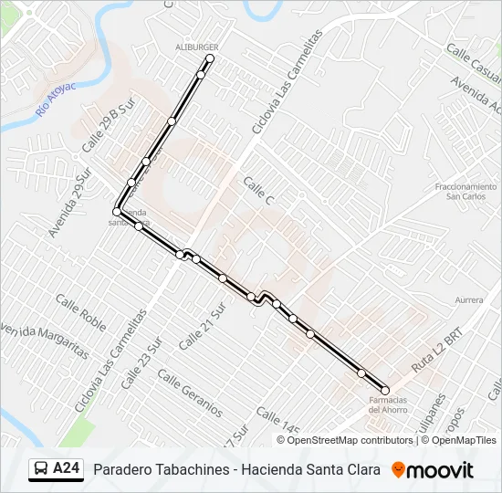 A24 Bus Line Map