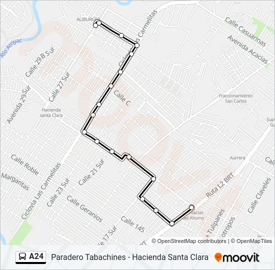A24 Bus Line Map