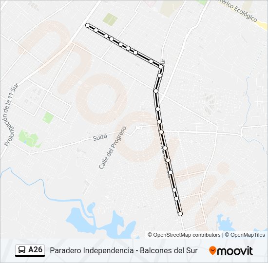 A26 Bus Line Map