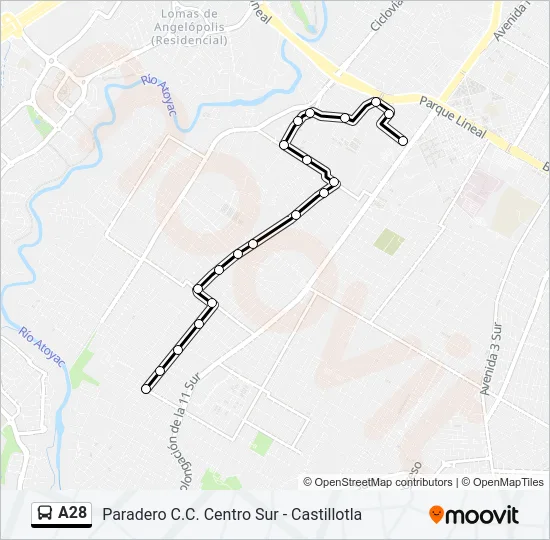 A28 Bus Line Map
