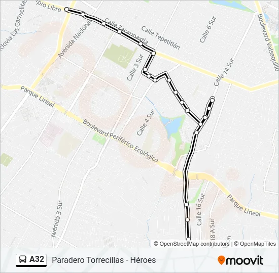 A32 Bus Line Map