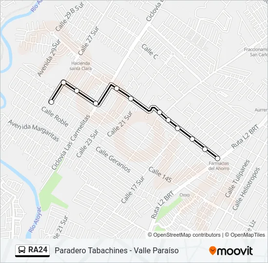RA24 Bus Line Map