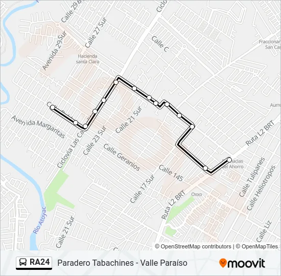 RA24 Bus Line Map