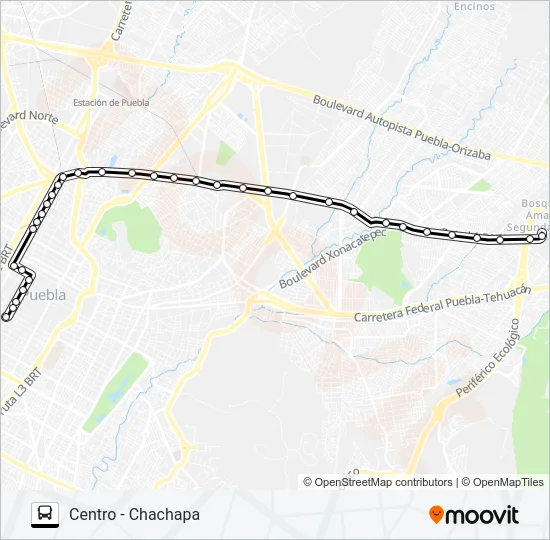 CHACHAPA - CENTRO Bus Line Map