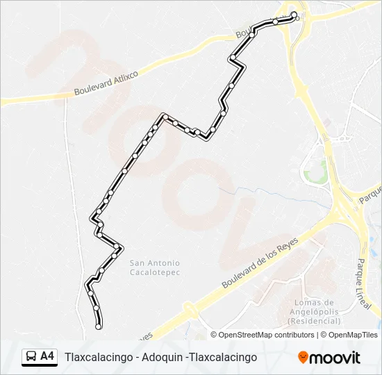 A4 Bus Line Map