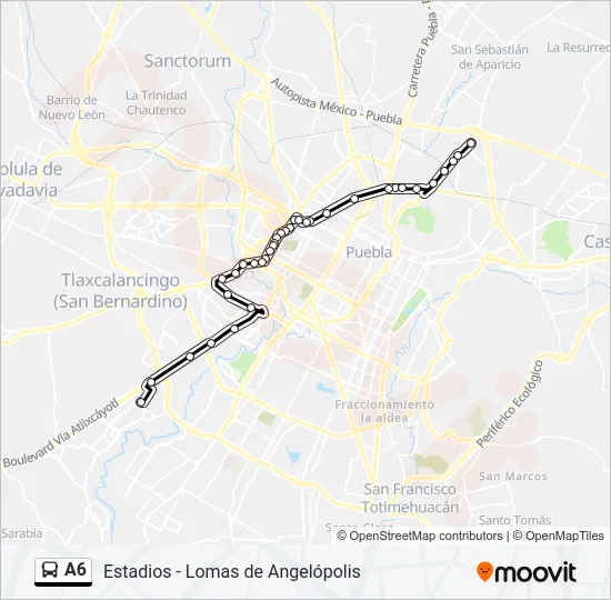 A6 Bus Line Map