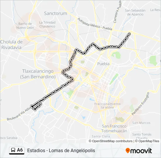 A6 Bus Line Map